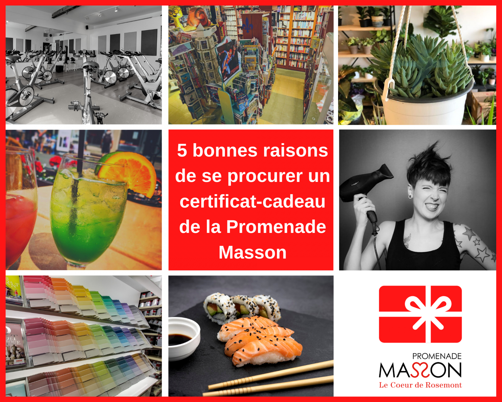 5 bonnes raisons de se procurer un certificat cadeau de la Promenade Masson