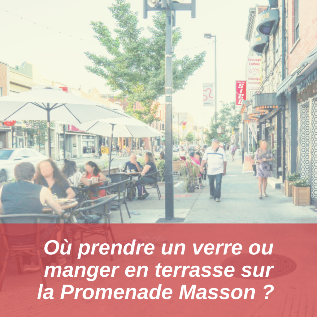 Article terrasses Où prendre un verre ou manger en terrasse sur la Promenade Masson ?