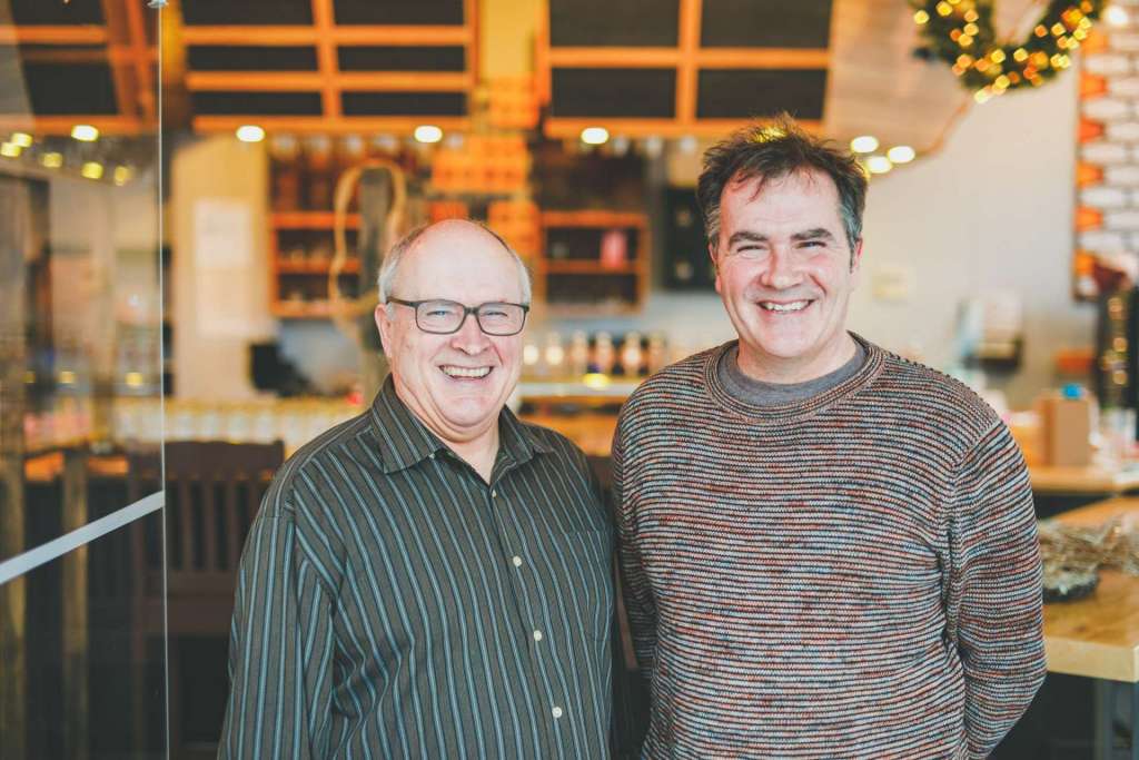 Gilles et Yves Mireault, propriétaires avec Miguel Mediavilla de la Brasserie artisanale La Succursale.